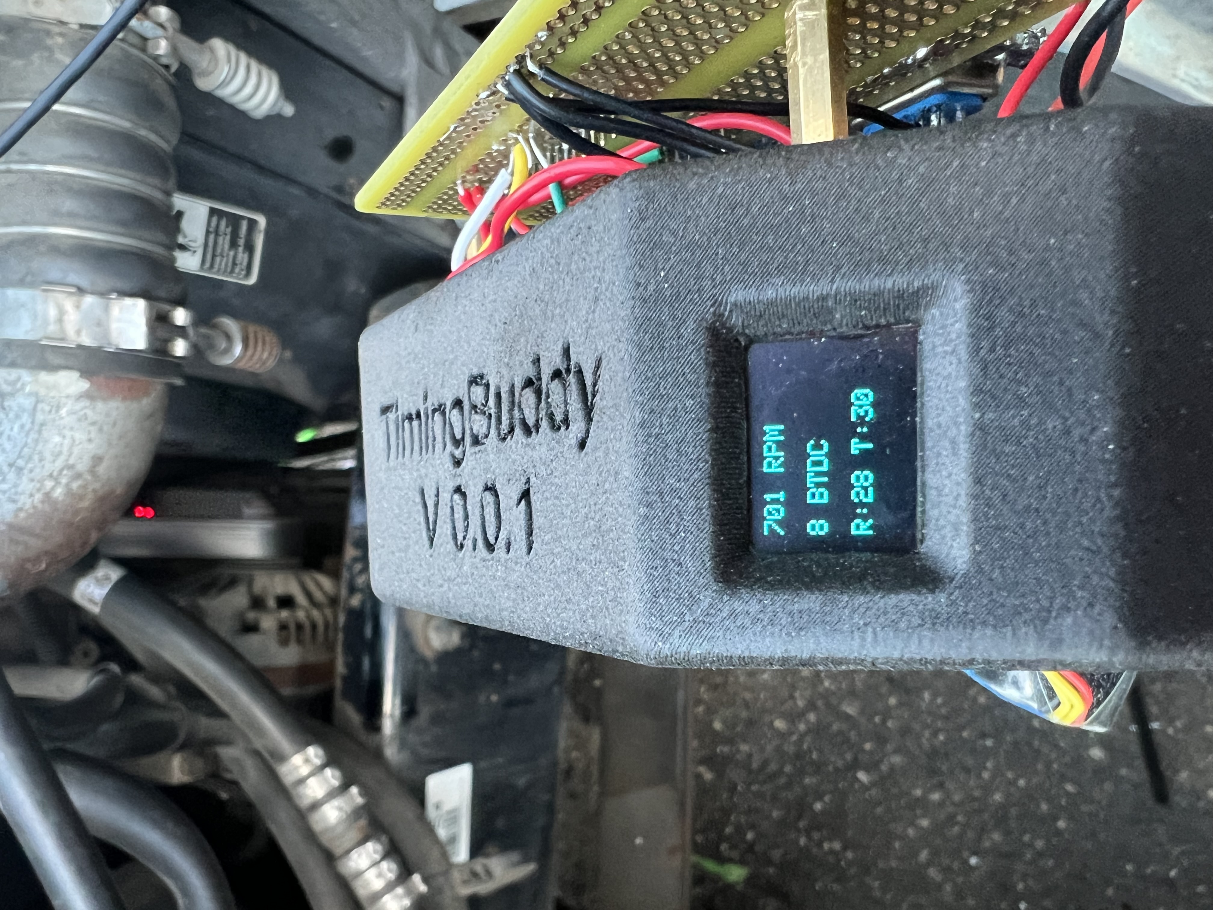 Timing Buddy showing live timing on Mercedes OM926